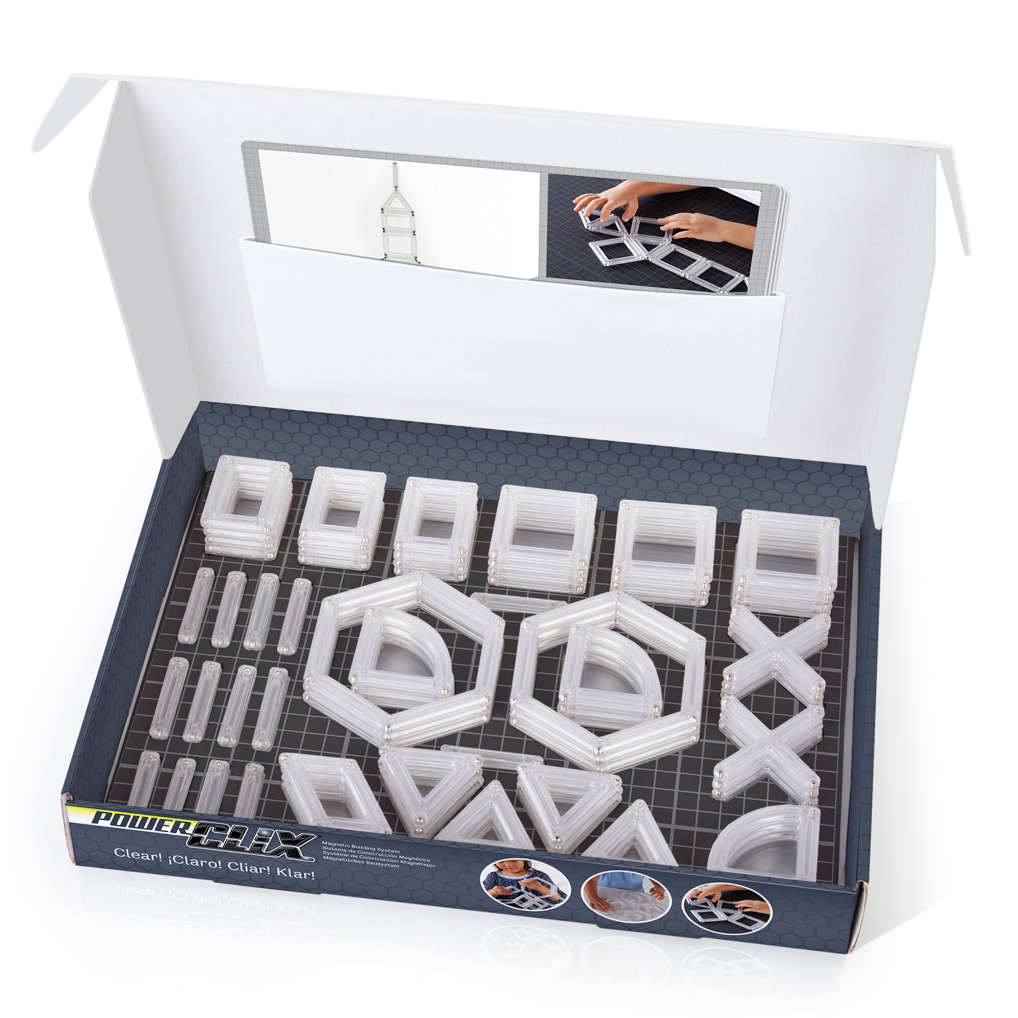 Guidecraft PowerClix® Clear Frames Magnetic Building Set